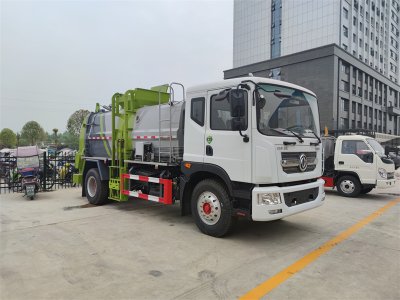 餐廚垃圾車(chē)，收集運(yùn)輸剩飯剩菜泔水垃圾我擔(dān)當(dāng)，干濕分離我本領(lǐng)大